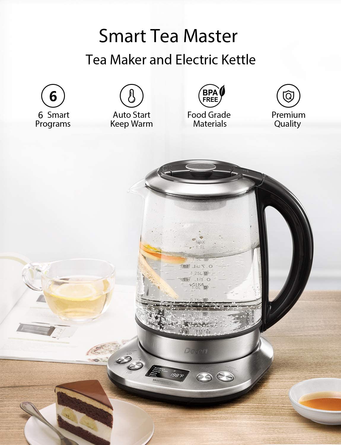 AICOOK Electric Tea Kettle, Electric Kettle Temperature Control