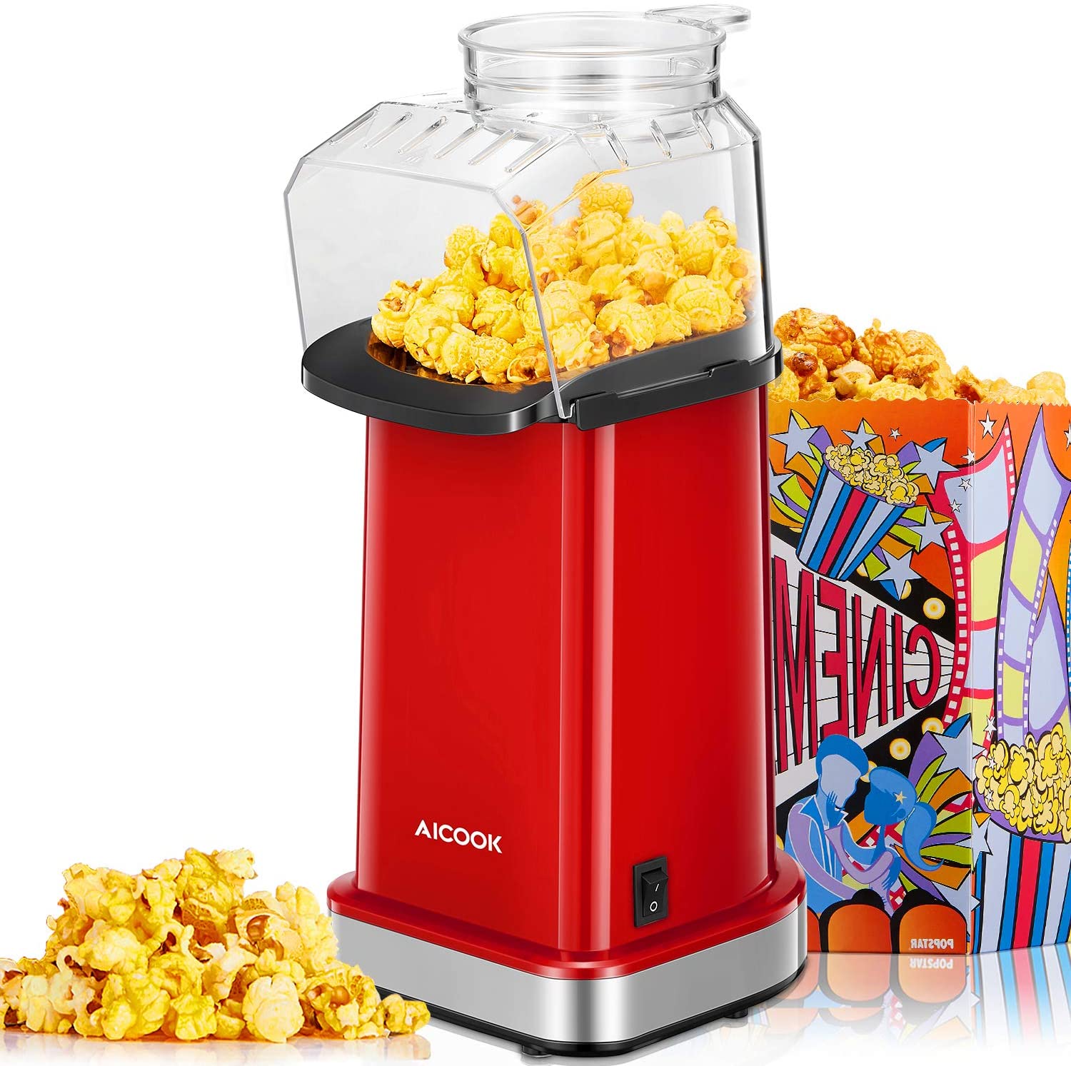 1200W Hot Air Popper Popcorn Maker with Protaction Cover and Measuring Cup  Electric Machine Kitchen Supplies CLH@8 - AliExpress