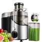 Juice Extractor, 600W Juicer With 3" wide Mouth, Easy to clean, Anti-Slip, Drip-proof, BPA Free, Silver