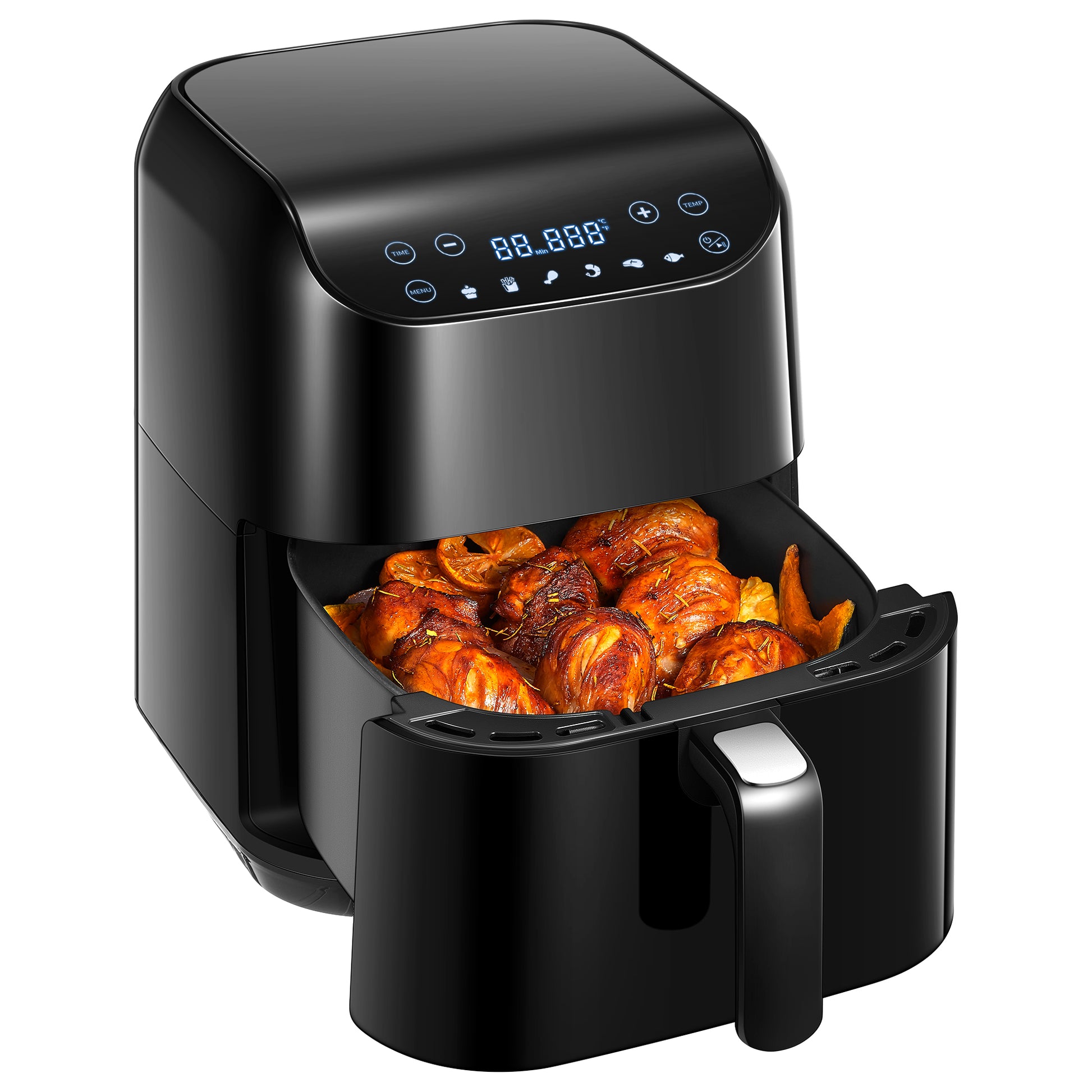 AICOOK 6&8qt Air Fryer Lid for Instant Pot, 1000W, 7 in 1 Air Fryer Lid  with LED Touchscreen, Accessories & Cookbook Included