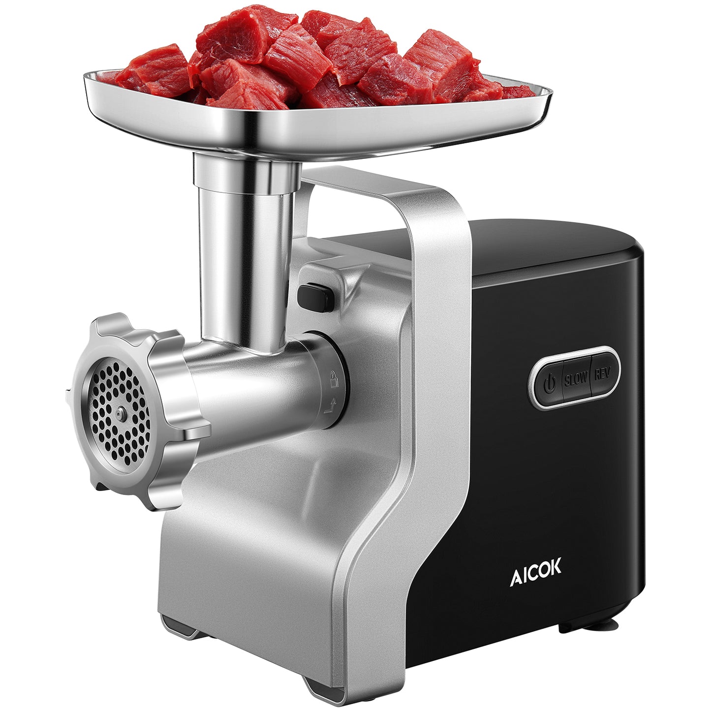 Meat Grinder Electric, 5 In 1 Home Use Heavy Duty Meat Grinder, Sausage StufferKubbe Maker, Vegetable Slicer/Shredder/Grater, Overheat Protection