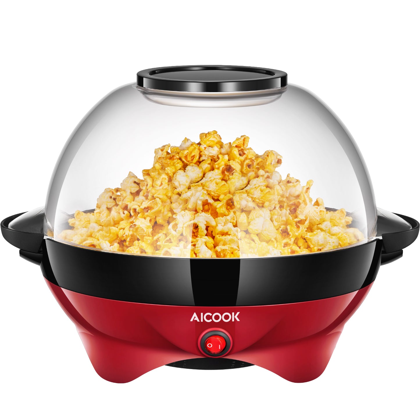 AICOOK Bowl Popcorn Machine, 24-Cup Fast Heat-up, Dishwasher Safe