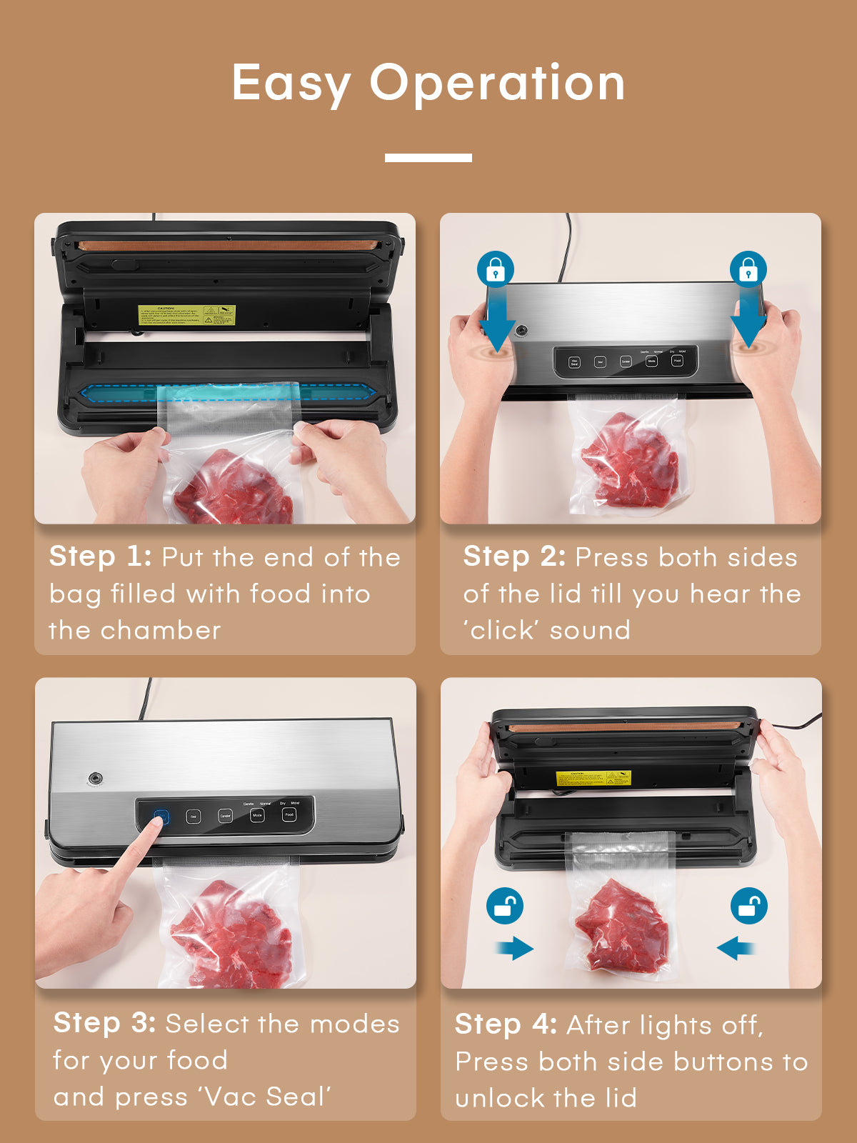 Food Vacuum Sealer Instructions