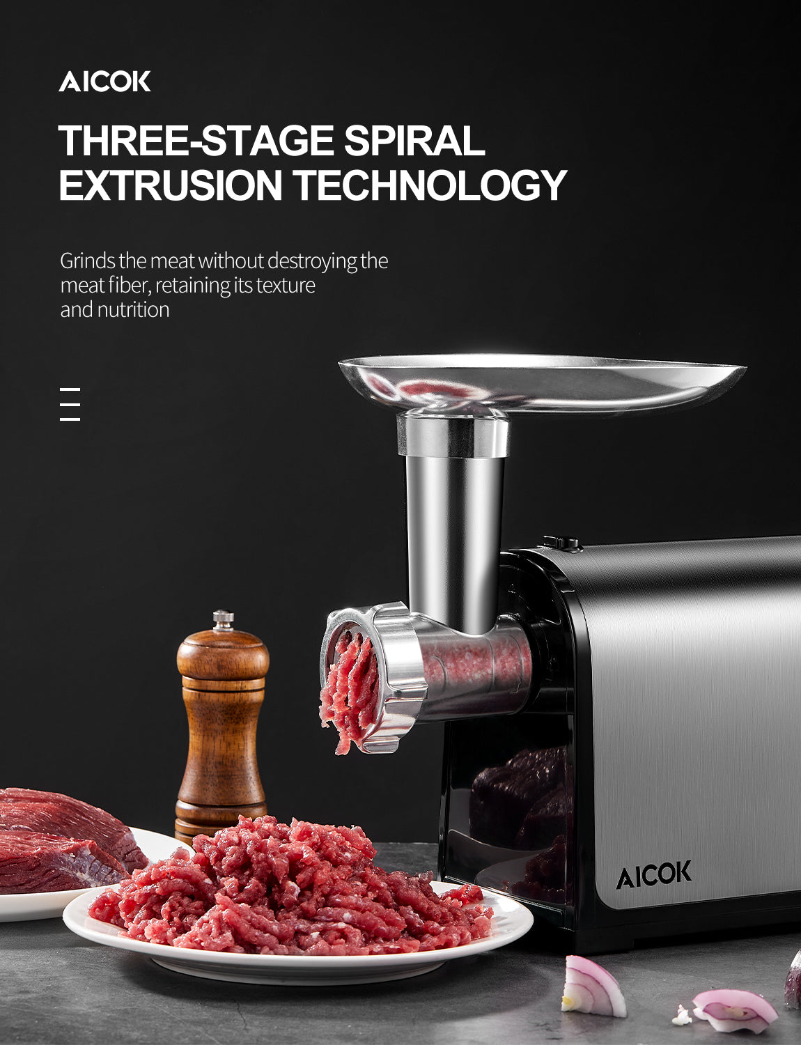 Electric Meat Grinder, Meat Mincer Sausage Stuffer Food Processor