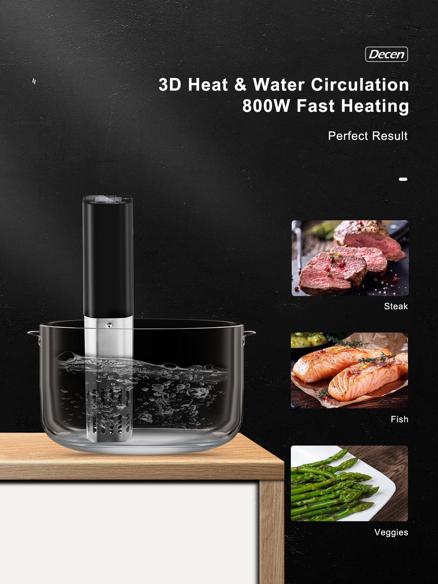 MakeCuisine - Roner cuisson à basse température et sous vide - Roner sous  vide - Waterproof - Connexion WIFI - Application avec +100 recettes en  ligne