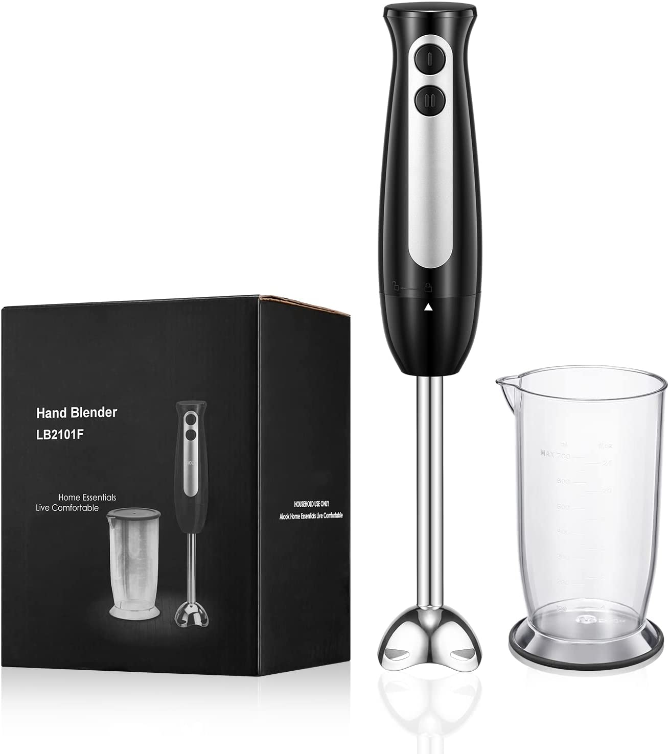 AMION Electric Hand Blender/Mixer/Beater/Whipper 400W, Black