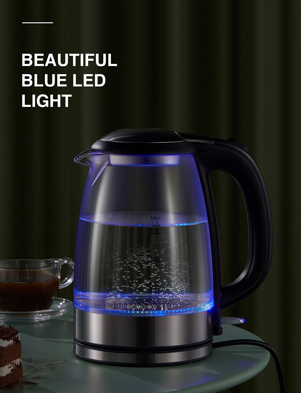 Aicok electric best sale kettle glass