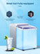 AICOOK | 2L Ice Maker Countertop, Portable Ice Maker Machine with LED Display, Ice Scoop and Basket