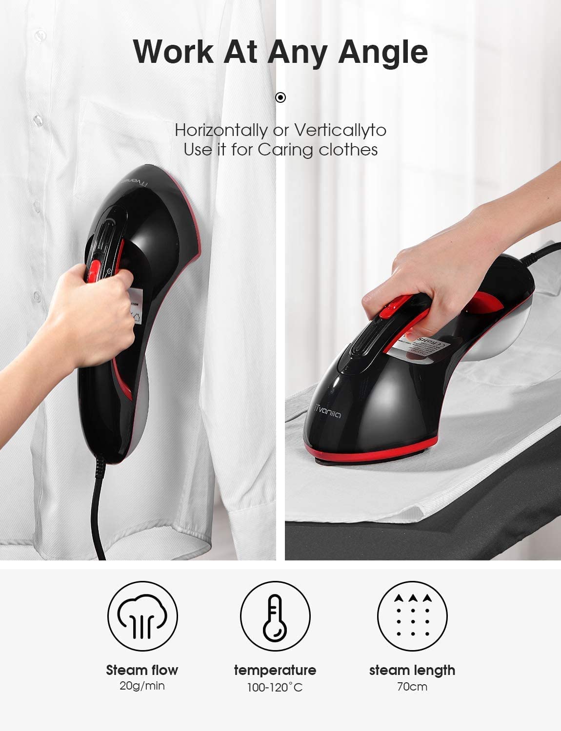 Aicok handheld store garment steamer