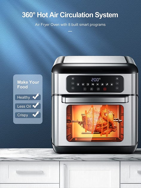 AICOOK Air fryer 5.8QT, dishwasher-safe, 40 recipe, roasting, baking,  grilling