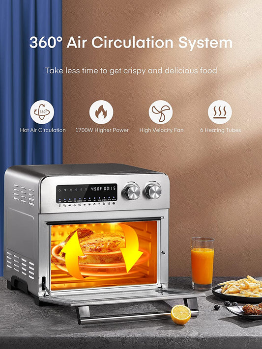 AICOOK Air fryer 5.8QT, dishwasher-safe, 40 recipe, roasting, baking,  grilling