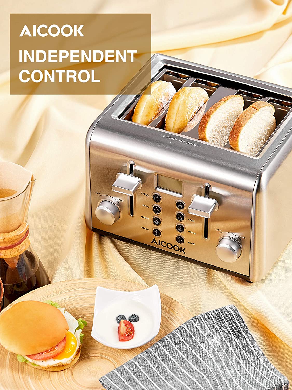 Bread Toaster 4 Slice Machine – COOKROID