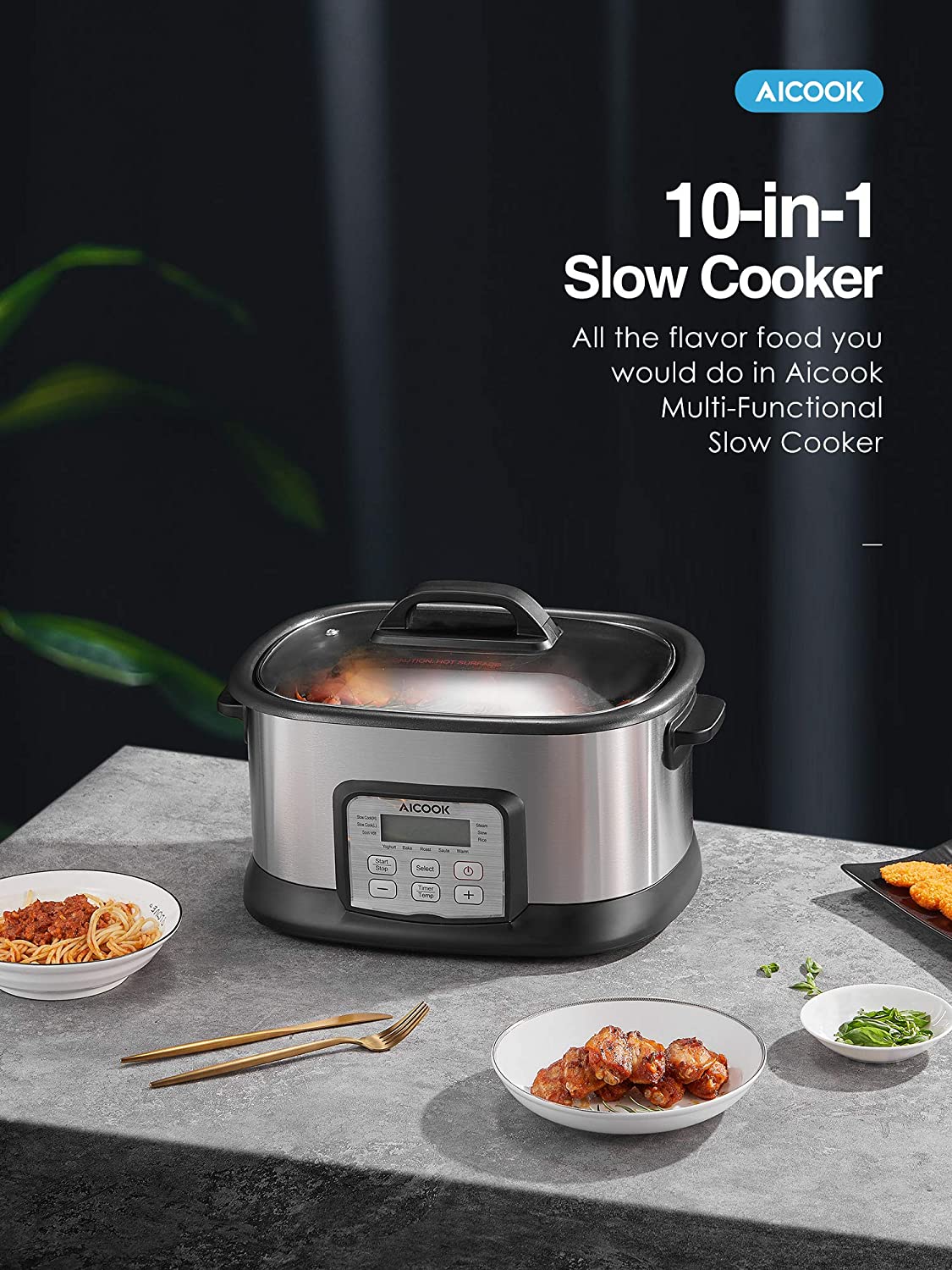 Crock-Pot® Smart-Pot™ 6Qt. Oval Digital Slow Cooker with Hinged Lid, White  SCVP600HW-CN