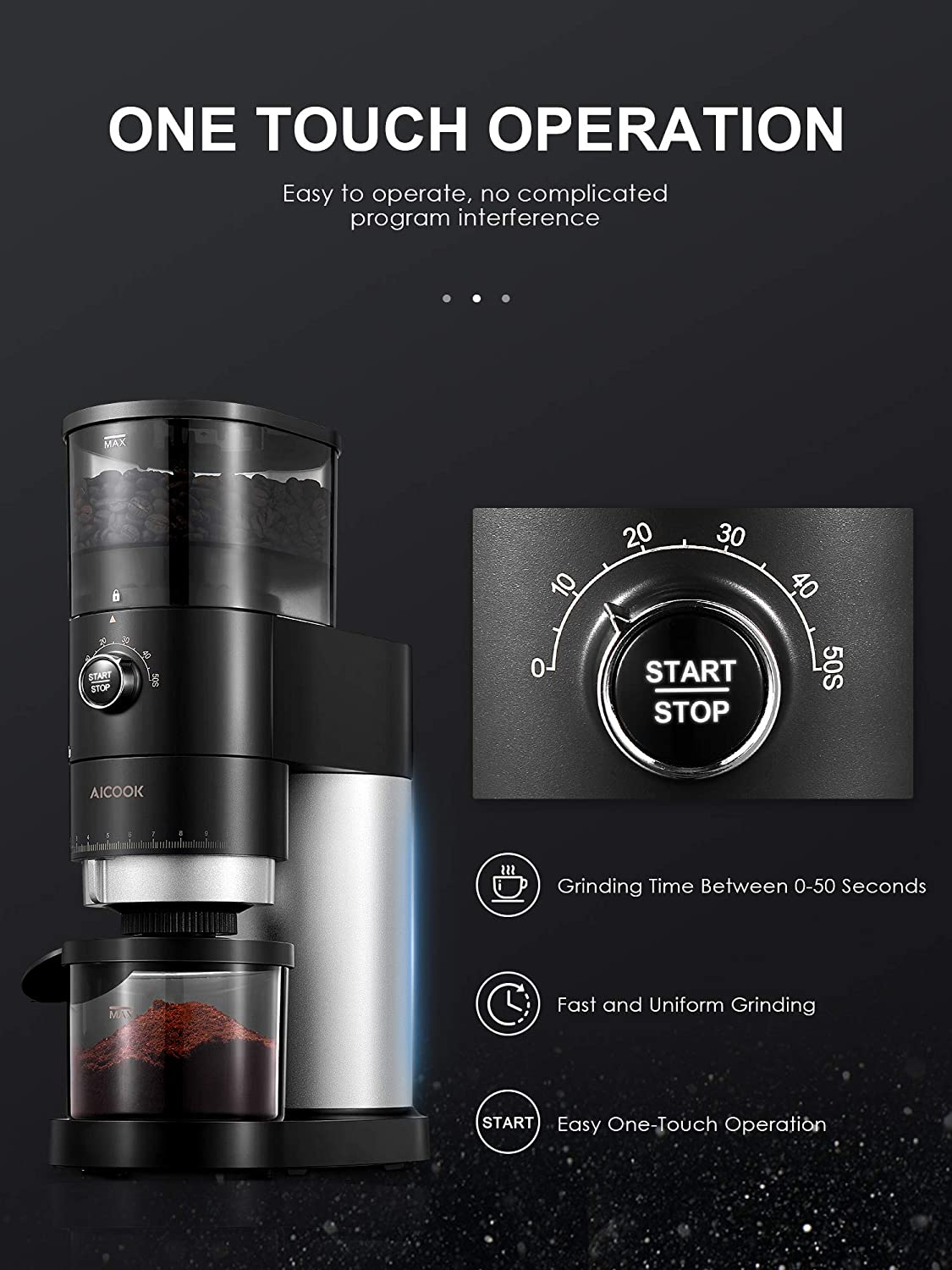 Aicok shop coffee grinder